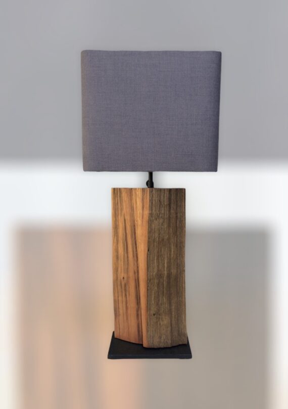 wood art lamp indoor