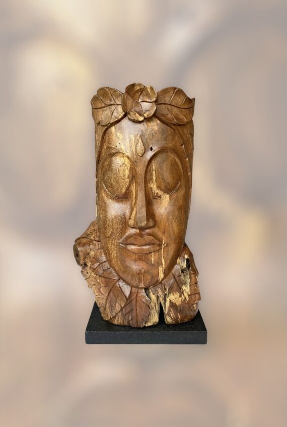 bali wood art face mask